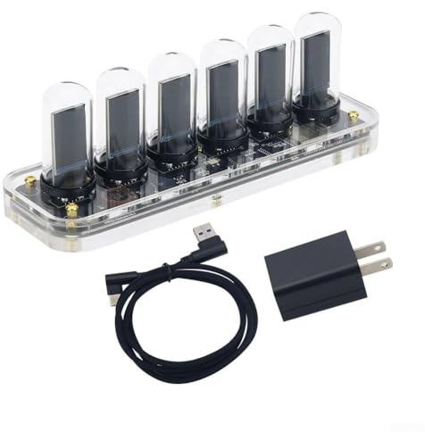 Advanced Pseudo Nixie Tube Clock Wireless Timing Wechselbares Fotoalbum Kompaktes Design