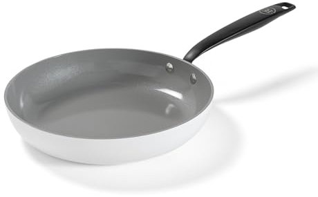 Be Living Essential Bratpfanne Ø 28 cm, Non Stick Keramik Antihaft, Induktion, Geeignet für alle Herdarten, Ohne ptfe und pfoa, Weiß