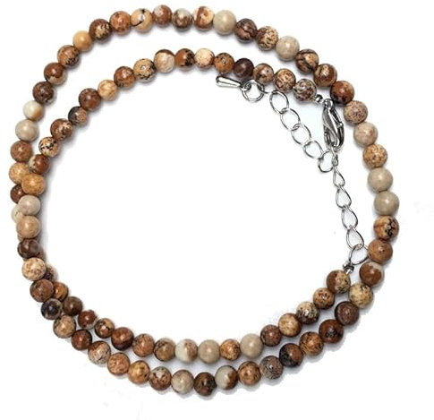 Collier ras du cou en perles d'agate de quartz rose naturel de 4 mm - Plusieurs couleurs pour filles, Pierre