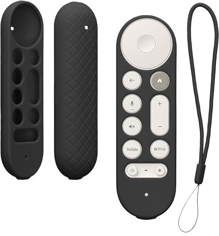 kwmobile Carcasa de Silicona Compatible con Google TV Streamer 4K Funda Mando a Distancia - Funda de Silicona Control Remoto - Negro