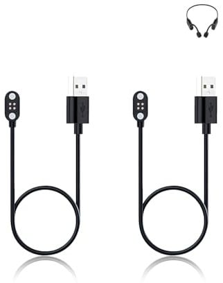 (2 Pack) Charging Cable for Tayogo Swimming Headphones, yystao Stable magnetic USB Charger Cord compatible with Tayogo W22