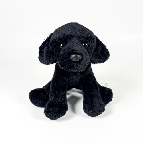 Fundación Bocalan Plüschtier, Labrador, Schwarz, sitzend, 12 cm, ab 0 Monaten (DeQube 939D00253)