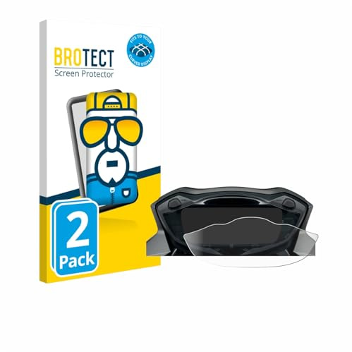 BROTECT Schutzfolie für Suzuki SV 650 2016 | 2 Stück Transparenter Displayschutz Made in Germany Klare Full-Screen Folie Full-Cover 3D Curved Montage Kit
