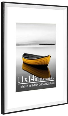 Baoee 11x14 Black white Picture Frame,photo frame with acrylic glass,Poster Frame