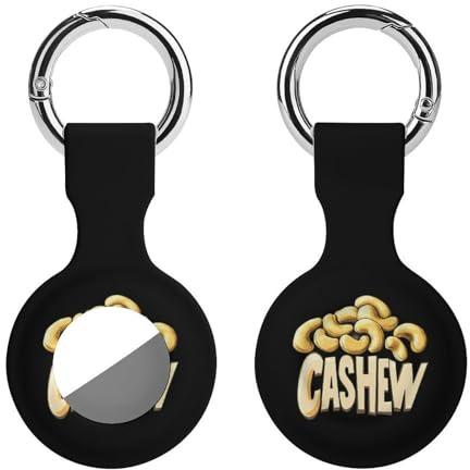 Cashew Nuts Trendy GPS Cases Holder with Key Chain Ring Portable Protective Covers Compatible with Airtag