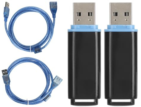 EIMSOAH 2er-Pack Tragbarer VR-USB-Dongle-Empfänger, Kabelloser Empfänger für Valve Index Controller Vive Tracker, mit USB-Verlängerungskabel für SteamVR (Schwarz)