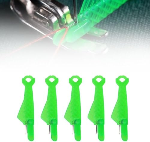 Toerjii Nadeleinfädler,Einfädelhilfe für Nähnadeln Nähmaschinen Zubehör Kunststoff Nähnadeln Einfädler, Automatischer Einfädler Nadel Threading Tool für Handnähen und Nähmaschinen (5 Pcs)