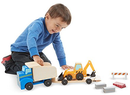 Melissa & Doug Muldenkipper und Frontlader aus Holz