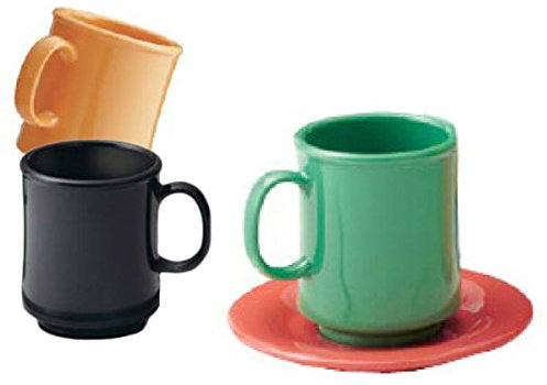 Tazze Caffe 240 Ml Ø 8X9 Cm Nero Melamina - 12 Unità