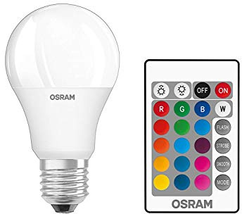 Osram LED Star+ Classic P RGBW Lamp in Teardrop Shape with E14 Socket, Dimmable and Colour Control via Remote Control, Replaces 40 Watt, Warm White - 2700 Kelvin, Pack of 1