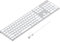 Tastiera in alluminio con cavo USB con tastiera numerica per Apple Mac Pro, Mini Mac, iMac, iMac Pro, MacBook Pro/Air