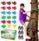 SEKKVY 18 Ninja Tree Climbing Holds and 6 Sturdy Ratchet Straps for Kids and Adults, Large Climbing Rocks for Outdoor Ninja Warrior Obstacle Course Training