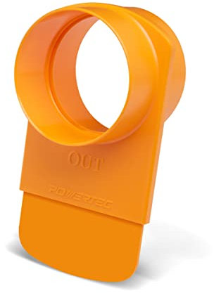 POWERTEC 70295 10,2 cm integriertes Blast Gate Clog Resistant, Anti-Gap Tapered ABS Kunststoff Fitting für Staubsammelsysteme