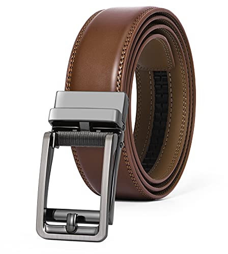 PlusZis 28-60 Abito a cricchetto in pelle da uomo Cintura grande e alto con fibbia automatica