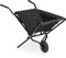 Relaxdays Faltschubkarre, mit Vollgummireifen, Stahl & Polyester, 46 Liter, Klappschubkarre HBT: 70x112x67 cm, schwarz