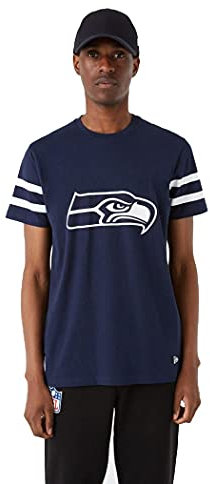 New Era Seattle Seahawks NFL T-Shirt Fanshirt American Football Jersey blau - XL
