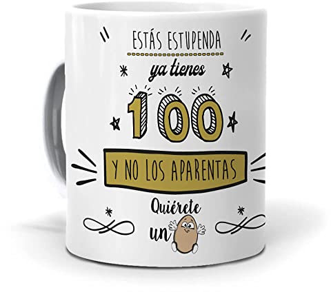 mundohuevo Taza Ya Tienes 100 y no los aparentas. Cerámica AAA - 350 ml.