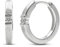 Creolen 750 Echtgold 13 mm - 2 Diamanten je 0.06 Ct - Weißgold Damen Ohrringe 18k - Schmuck mit Geschenkbox