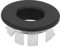 Anillo Embellecedor para Cubierta de Desbordamiento de Bañera, Baño Sanitario, Fregadero de Cerámica, Embellecedor de Lavabo, Inserto de Latón en Orificio, Tapas Redondas de Cobre,(Negro)