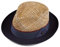 DASMARCA Sombrero Fedora de paja de verano para hombre y mujer, marino, Medium