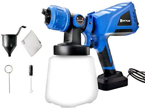 Farbsprühsystem 550W Farbsprühgerät Elektro Lackierpistole mit 3 Spritzmuster für Lacke, zum Besprühen von Zäunen, Terrassendielen, Gärten, Möbeln