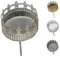 NETPROSHOP Teelichthalter Kerzenhalter Krone Krönchen zum Stecken Durchmesser 7 cm, Farbe:Silber Antik, Auswahl:7 cm
