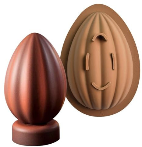 Stampo in silicone per uova di Pasqua, stampo per uova di Pasqua 3D Stampo per torta antiaderente fai-da-te per cioccolato, biscotti, torte, uova di Pasqua