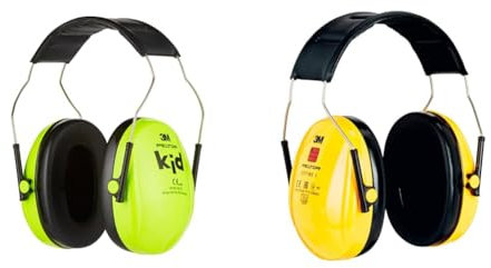 3M PELTOR Kid Gehörschutz Kinder -neongrün- Kapselgehörschutz mit verstellbarem Kopfbügel Optime I Kapselgehörschutz mit Kopfbügel, gelb