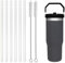 Ersatz-Strohhalm für Stanley Iceflow (nur 850 ml), wiederverwendbare, transparente Trinkhalme, kompatibel mit Stanley IceFlow Flip 850 ml, plus Strohhalm-Reinigungsbürste für Stanley Iceflow