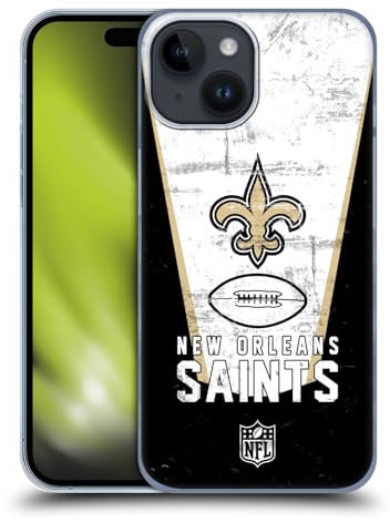 Head Case Designs Offizielle NFL Banner New Orleans Saints Logo Art Harte Rueckseiten Handyhülle Hülle Huelle kompatibel mit Apple iPhone 15