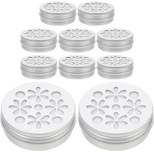 10 cajas de aluminio con rosca hueca redondas de metal para , cajas de aluminio para perros, cajas de aluminio para café, azucarero redondo, latas de aluminio, latas de jabón,
