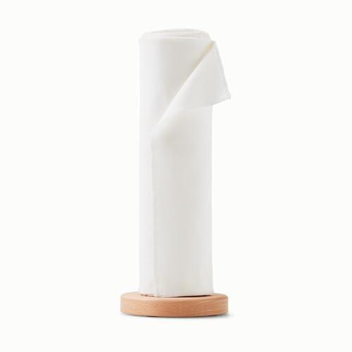 Esembly Wiederverwendbare papierlose Handtücher aus Baumwolle – waschbare Küchentücher mit Aufbewahrungsröhre | organisch, saugfähig, passend für Standard-Halter | Zero Waste Reinigungslösung –