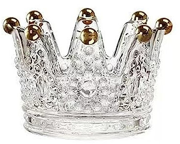 susiodeu 1 Stücke Kronen Kerzenhalter Teelichthalter Persönlichkeit Kristall Kerzenständer Hochzeit Weihnachtsschmuck Wohnkultur, Goldene Bohnen