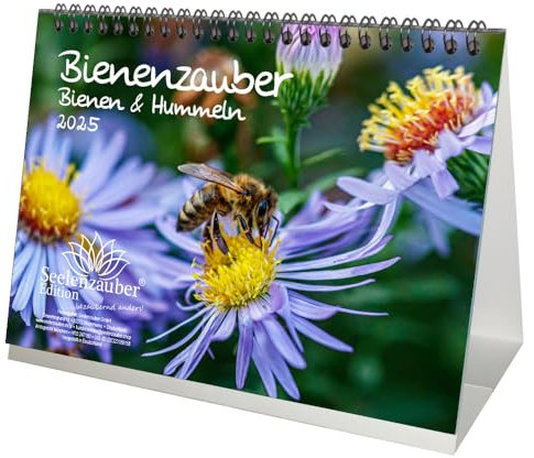 Bienenzauber Bienen und Hummeln DIN A5 Tischkalender für 2025 - Seelenzauber