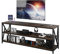 Figbird Fernsehschrank, TV Schrank für 70 Zoll Fernseher mit Beleuchtung 24 Farben Können, Hochglanz TV Sideboard mit Rhythmus wechselnde Lichter Möbel Wohnzimmer 140 × 60 × 40 cm Holz und Metall
