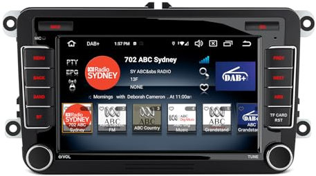 XTRONS 7 Android 14 Car Stereo 4+64GB for VW Candy Golf Jetta Passat Polo Skoda Seat, Radio Player Built-in 4G ASM DSP 2K CarAutoPlay Android Auto GPS Navigation Bluetooth 5.0 New UI, Optional DAB+