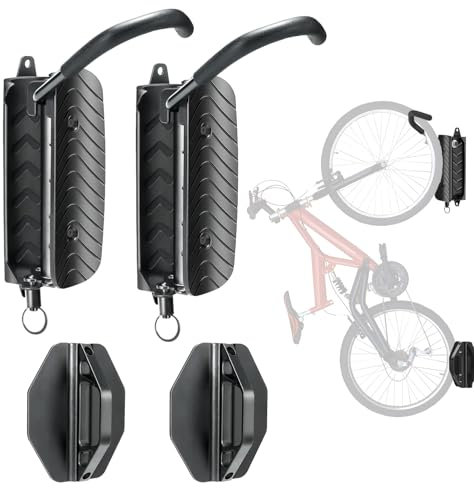 Sadodo 2 Set Stahl Schwenkbare MTB Fahrrad Wandhalterung Wand,Fahrradständer Garage,Fahrradhalter Fahrradwandhalterung,Fahrradaufhängung,Fahrradträger Vertikaler Bike Wall Mount 30 kg