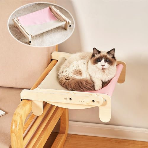 TOTHDATE Cuccia per gatti per davanzale della finestra, amaca, per gatti e davanzale, per appendere il letto per gatti, riscaldatore a pavimento, cassetti, rosa