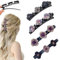 4 Stück Doppelschicht Haarspange,Geflochtene Haarspangen,Haarspangen mit funkelnden Kristallsteinen,Geflochtene Strass-Haarspangen,Elegante Haarstyling-Clips Strass-Haarspange,für Damen und Mädchen