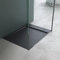 Mai & Mai Piatto Doccia Ultraslim in Pietra Artificiale Rinforzato Antiscivolo Filo Pavimento Antracite 70x90x4 cm Geoma04 Forma Rettangolare