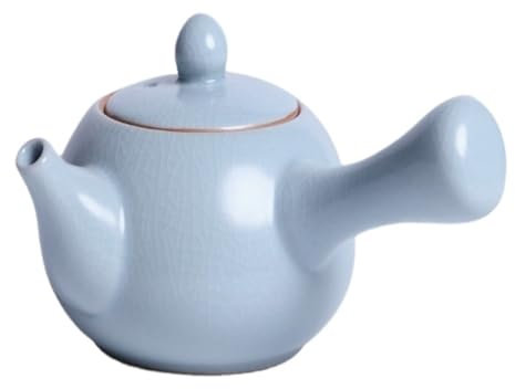 MOKLYF Teiera Teiera in Ceramica RU Kiln Filo Avvolto Manico Laterale Pentola Singola Teiera Xishi Manico Laterale Teiera Domestica Teiera(