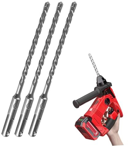3 Stück SDS Plus Bohrer 6 x 160mm Betonbohrer mit 4 Hartmetall Schneiden Professionell Hammerbohrer Ideal zum Bohren in Stein, Beton, Naturstein, Ziegelmauer
