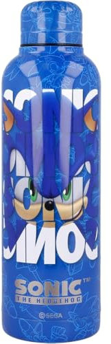CARTOON Borraccia termica Sonic in acciaio inossidabile da 515 ml bottiglia doppia parete isolante con tappo a vite in acciaio inox riutilizzabile senza BPA