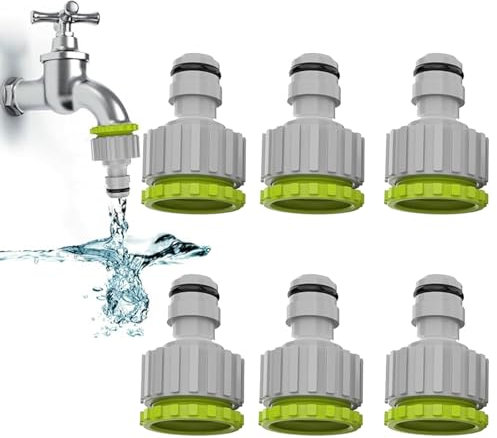 Gardena Adapter Wasserhahn, Gardena Anschluss 1/2 Zoll Hahnverbinder 3/4 Zoll,Kunststoff Adapter Kupplung Schlauchanschluss Set, 2-In-1 Schlauchanschluss Set Für Wasserhahn schlauch Anschluss