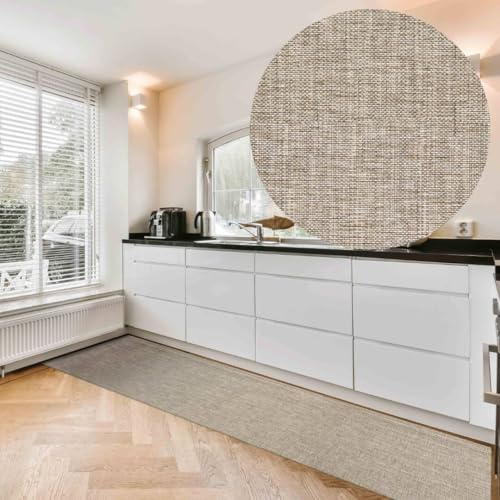 Profolio Küchenläufer rutschfest & waschbar - Moderner Küchenteppich in Beige - Teppich für Küche, Flur & Wohnzimmer - Weiche & langlebige Antirutschunterlage - Made in Germany - 120 x 52 cm