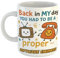 Just The Shirt Back in My Day Proper Software Engineer Mug – Printed 11oz Ceramic Cup with Retro TV and Phone Artwork