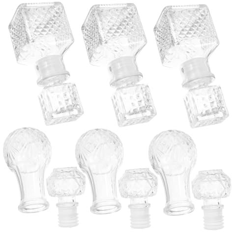 MOTHNUR 6pièces Lot De Carafes à Vin Et Verseurs Verre Distributeurs De Whisky Et Spiritueux Conçus Pour Dégustation Occasions Festives