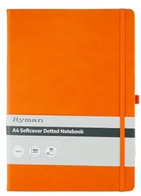 Ryman A4 Soft Cover Dotted Notebook (Orange)