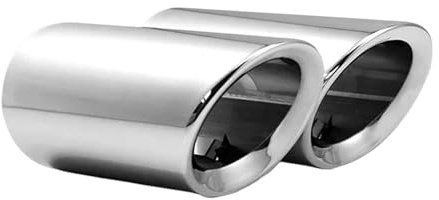 Endschalldämpfer Auspuffendrohr Doppel Für Skoda Für Octavia Für SUPERB Auspuffblenden(78mm Silver)