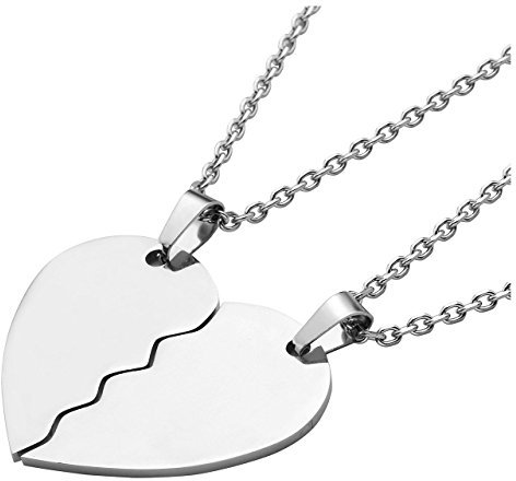 Personalized Master Gravur Partnerketten Herz Anhänger Herren Damen Edelstahl Paar Kette Geschenk Souvenir mit 61cm Ketten